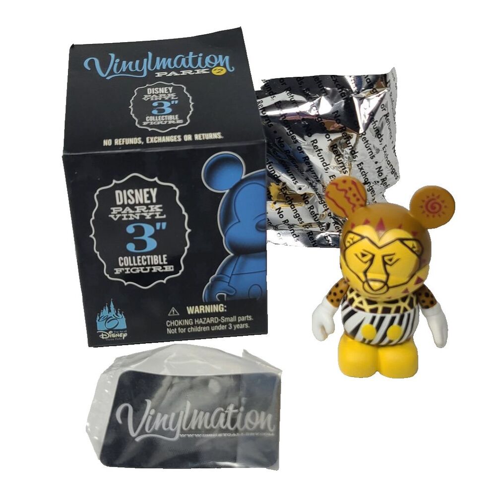 DISNEY Vinylmation 3" Park Set 2 Festival of the Lion King with Box and Card - Picture 1 of 12
